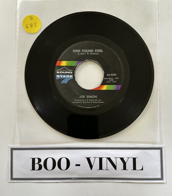 #ad #ad Northern Soul Joe Simon Nine Pound Steel Hangin On Sound Stage 7” Vinyl VG GBP 17.80