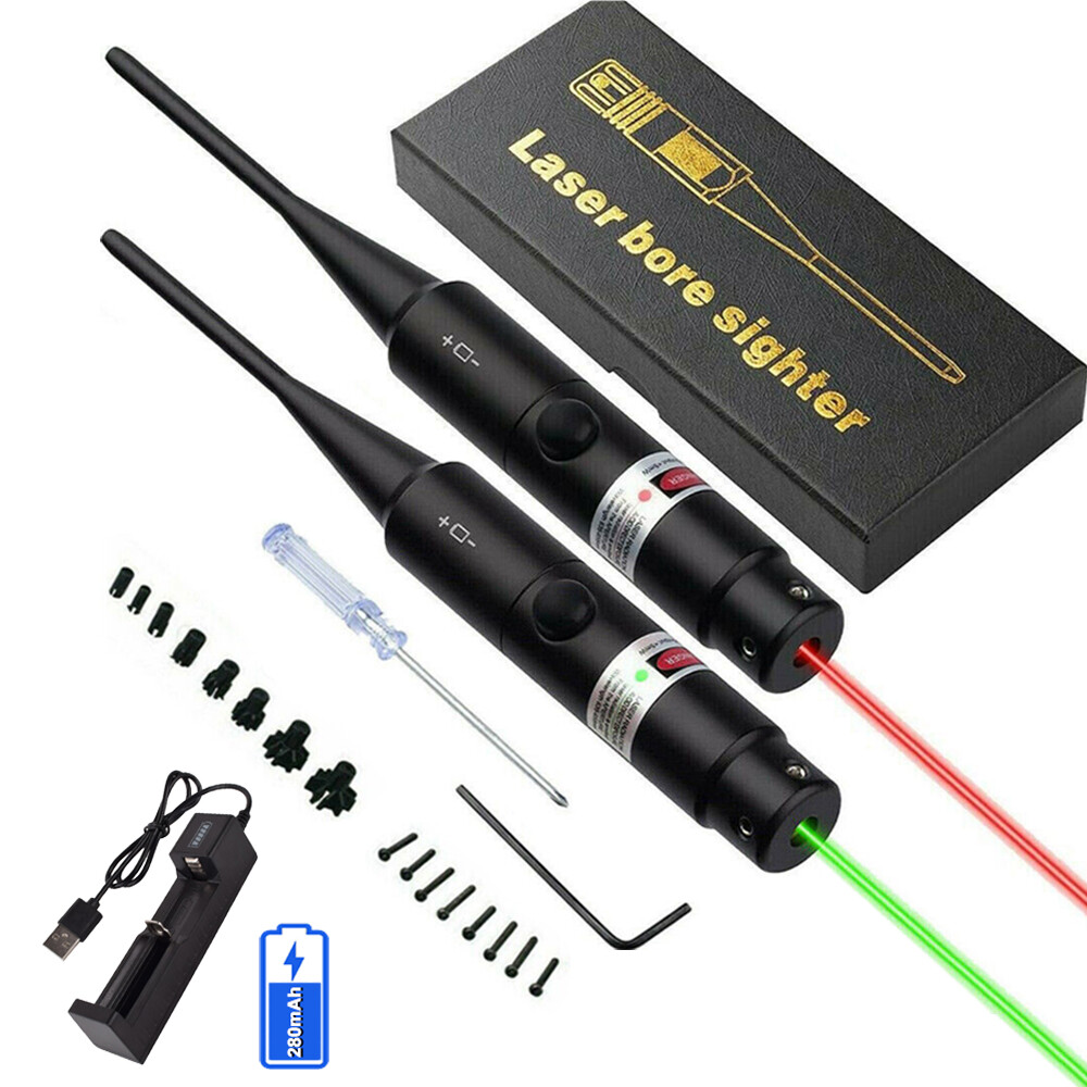 Red Green Laser Bore Sighter Kit .177 to .50 12AG Multiple Caliber