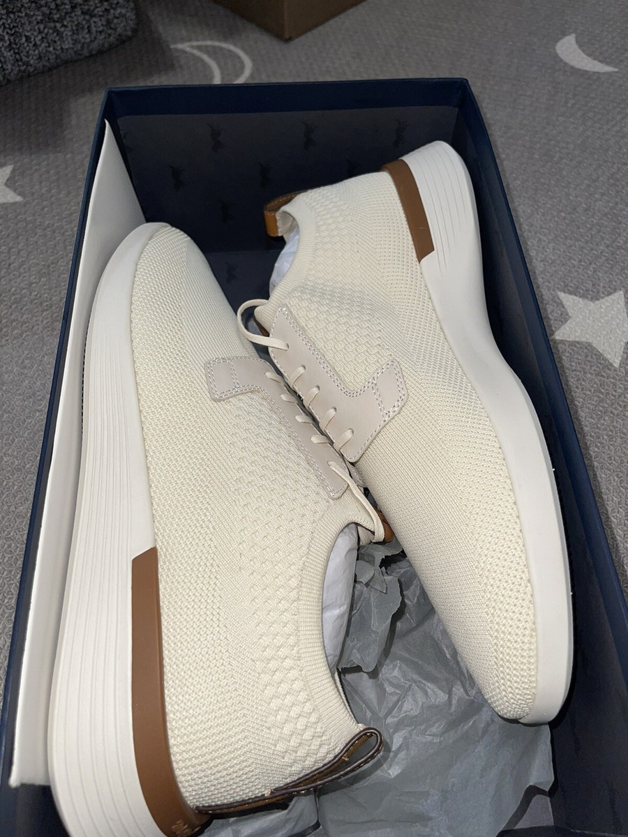 Wolf & Shepherd SwiftKnit Derby White Gray Leather Cloth Sneaker 10 Men’s SwiftKnit™ Derby | Like walking on clouds | Wolf & Shepherd main image 4