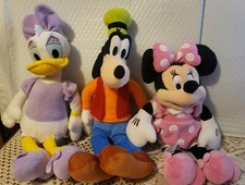 Set Of 3 - Disney Minnie Mouse 14", Goofy 16" ,  Daisy Duck 15" Plush Toy Dolls