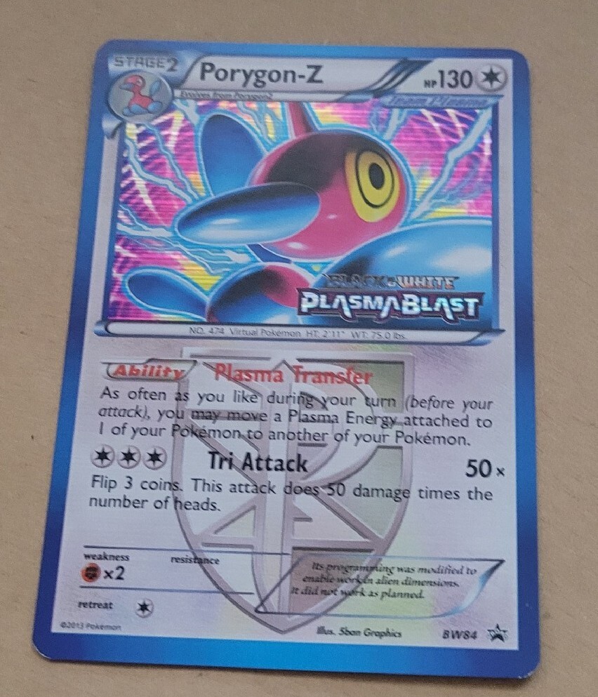 POKEMON PROMO CARD - B&W PLASMA BLAST PRE-RELEASE PORYGON-Z BW84 (HOLO) NM