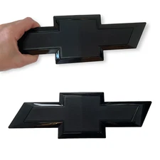 2x Chevy Emblem Black Logo Badge for Chevrolet Grille Tailgate Silverado 14-15