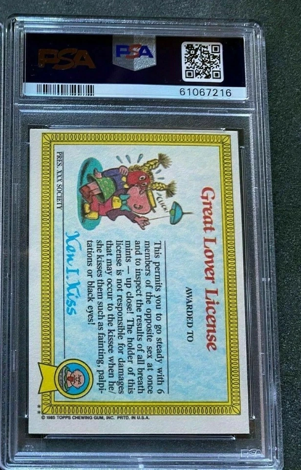 1985 Topps Garbage Pail Kids Series 1 JASON BASIN #14b PSA 7 GRADED GPK OS1 CARD - Image 2 of 2