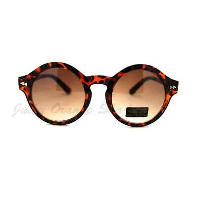 Women's Vintage Fashion Keyhole Sunglasses Round Circle Frame Tortoise Gunmetal