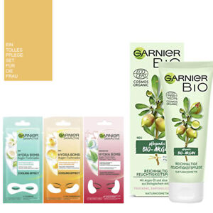 100ml 44 10 4tlg Garnier Bio Argan Feuchtigkeitscreme 3x Hydra Augen Tuchmaske Ebay