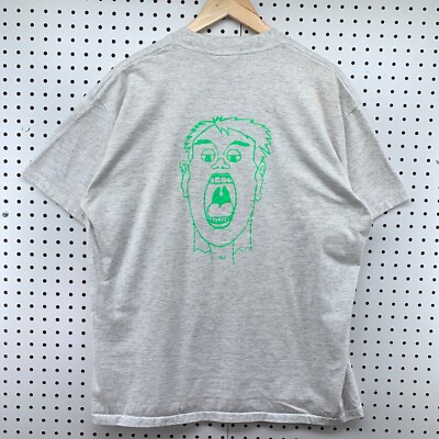 Vintage 90s Concord Singer Shirt Mens XL Gray Single Stitch Oneita USA 23x29
