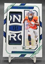 2020 National Treasures KJ HAMLER  Patch Relic RC #2/5 SSP Denver Broncos