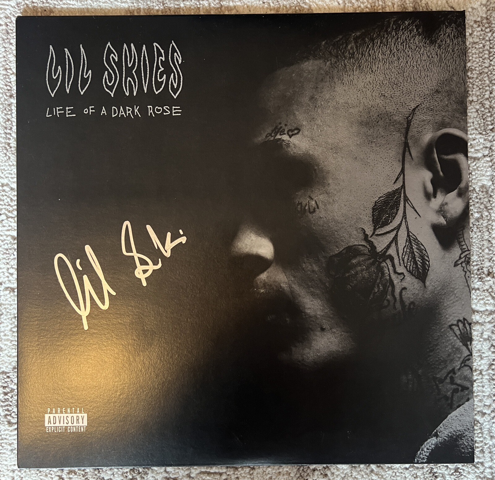 LIL SKIES SIGNED LIFE OF A DARK ROSE VINYL LP RAP HIP-HOP ALBUM