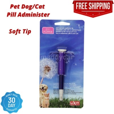 Lixit Pet Dog Cat Pill Gun/Popper/Piller Food Tablet Capsule Medication Syringe