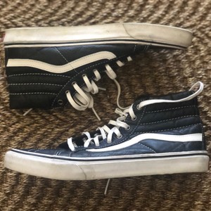 vans leather high tops womens