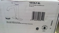 Delta 15849LF-BL Nicoli Single-Hole Bathroom Sink Faucet  Matte Black OPEN BOX