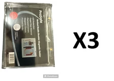 3x Pro Safe Magnetic Vertical Double Booklet Card Holder One Touch 175pt 34243