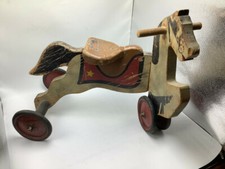 Vintage Original 1920's GOULD TODDLER TOY - RIDE ON CHILDS HORSE TRIKE