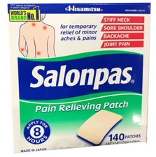 SALONPAS 140  Pain Relieving Patches External Arthritis Back Relief EXP 03/2026