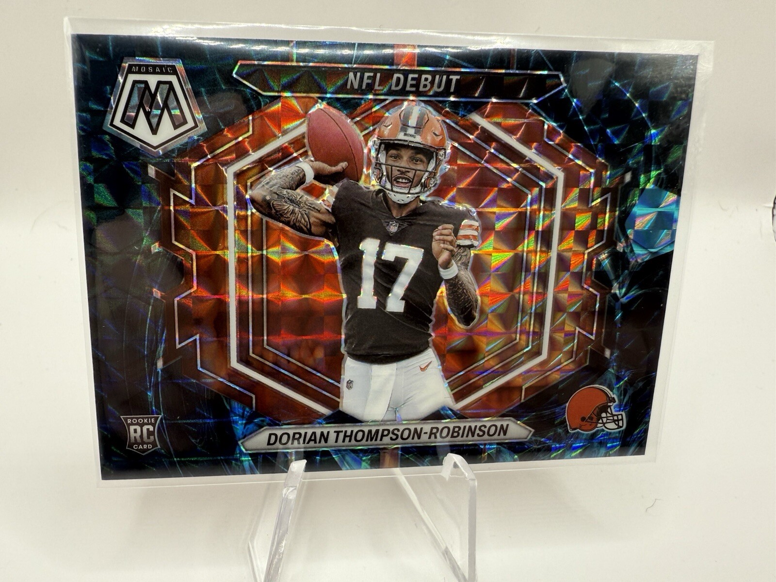 2023 Mosaic Dorian Thompson-Robinson Genesis Prizm SSP Case Hit Rookie Card ND-6