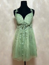Dessiny Junior's Spaghetti Straps Short Prom Dresses Lace for Teens Tulle