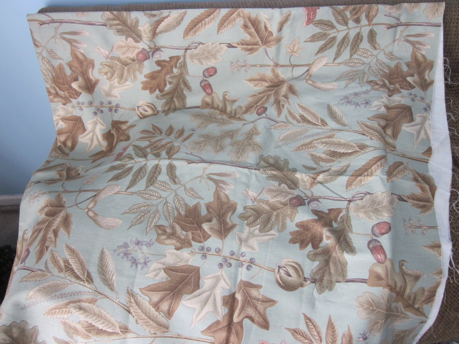 VINTAGE ACORNS UPHOLSTERY FABRIC BY Kaufmann 55'' X 55" eBay