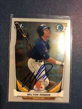 New York Mets MILTON RAMOS Signed Chrome Card