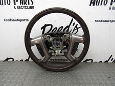 2007-2014 Escalade Tahoe Yukon Suburban Steering Wheel Oe Brown Leather Wwood