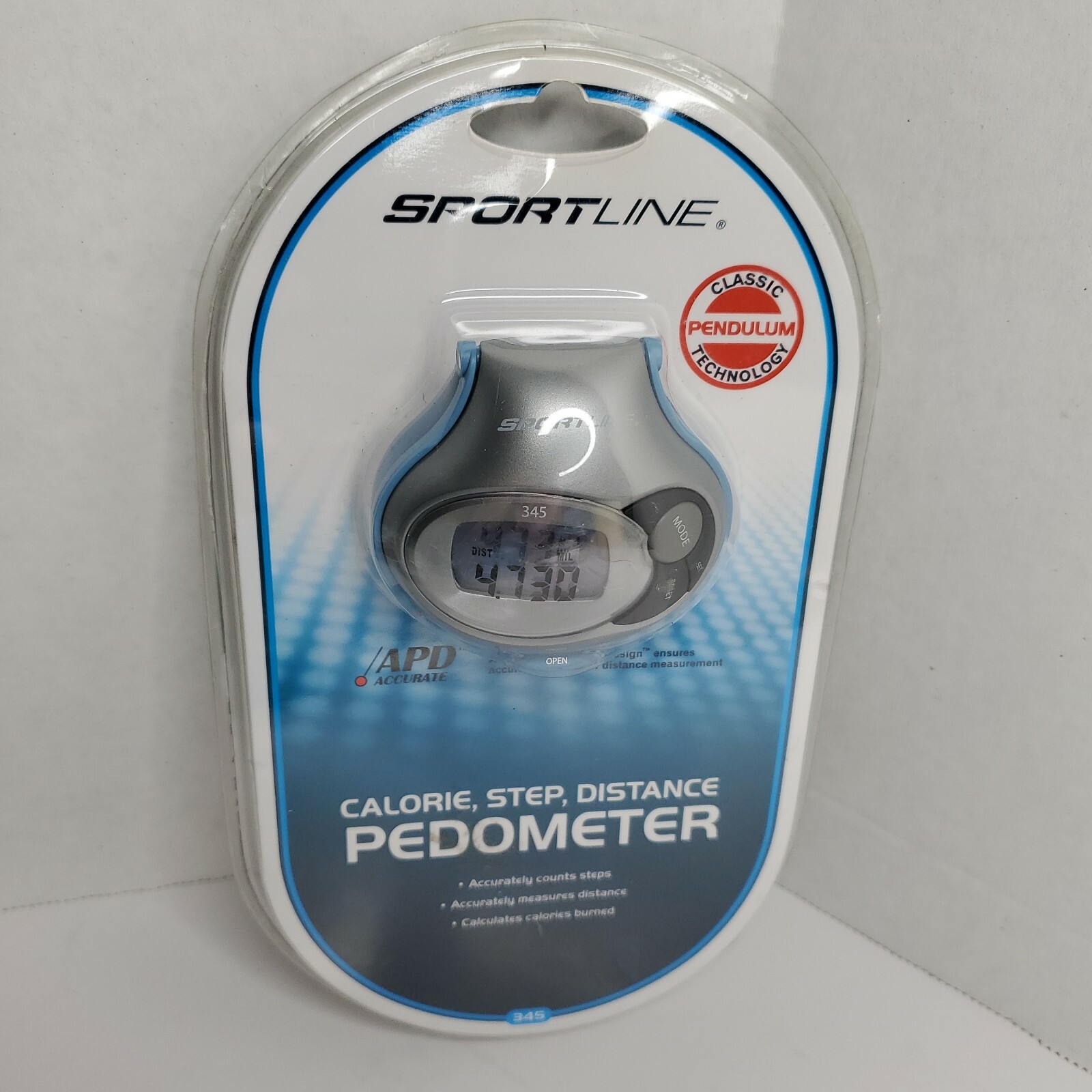 Sportline Pedometer Advanced Pendulum Design 345 Fitness Walking Hiking