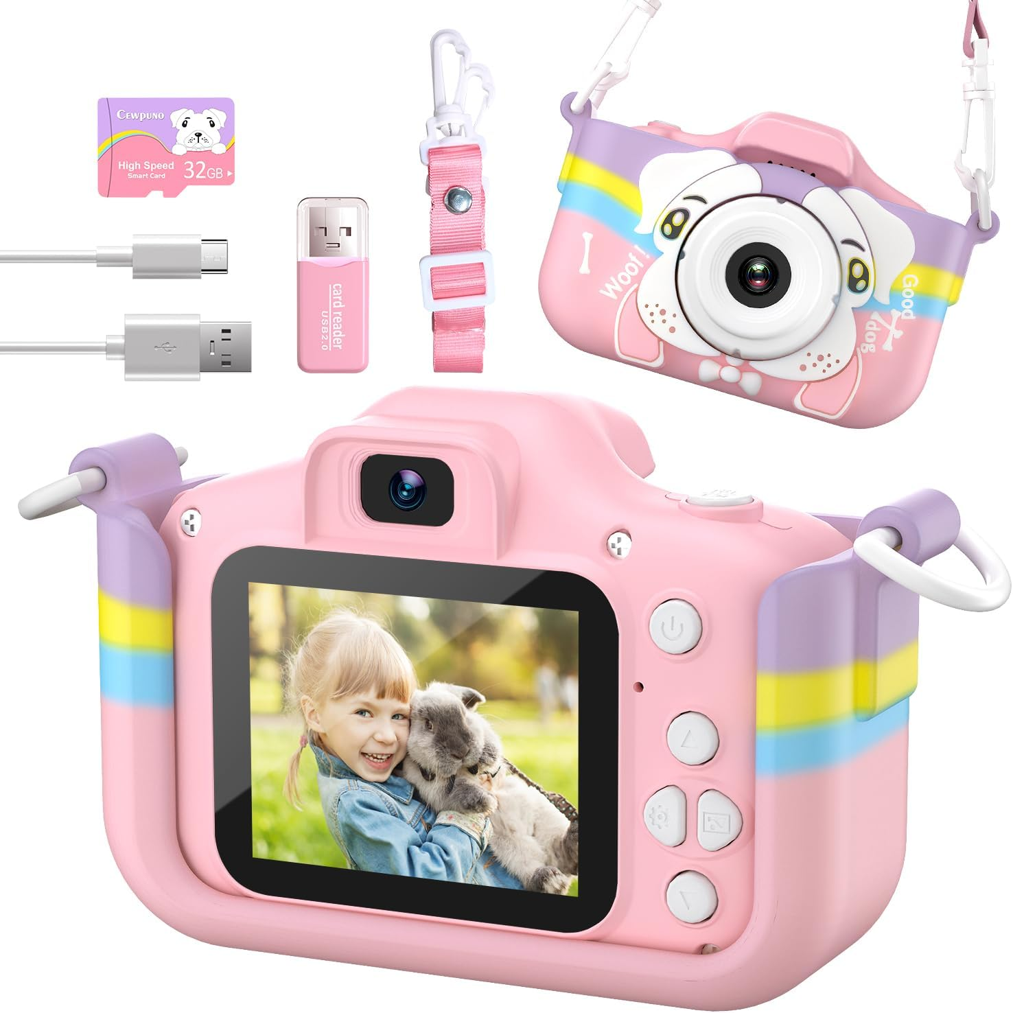 Kids Camera Toys for 3-12 Years Old Boys Girls Children 1080P FHD Selfie Camera