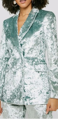 Topshop Mint Green Crushed Velvet Party 