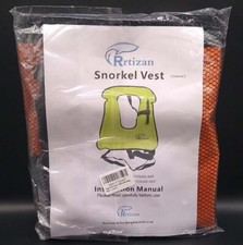 Rrtizan Inflatable Swim Jacket Snorkel Vest Child Orange New