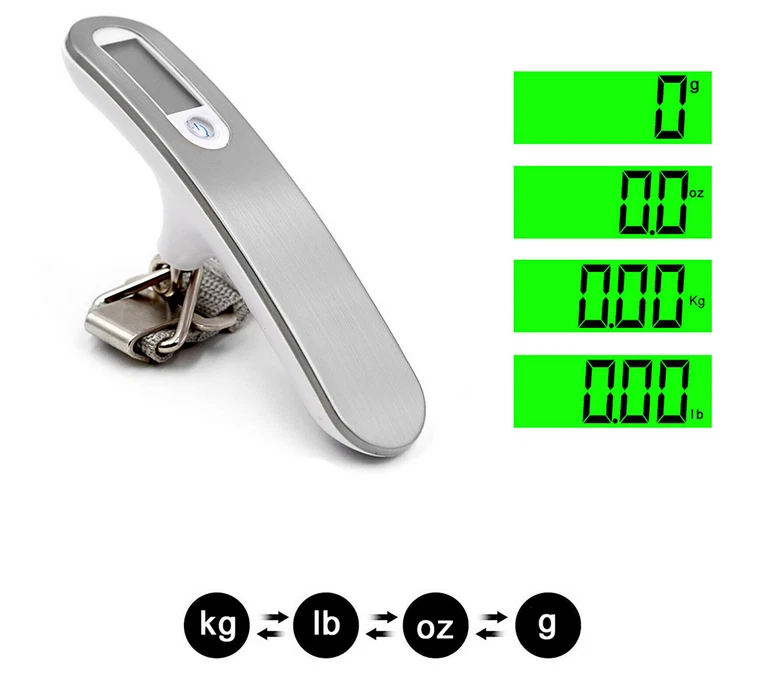 Digitale Kofferwaage Gepäckwaage Hängewaage Reisewaage Handwaage 10g-50kg lb oz✅ - Bild 3 von 4