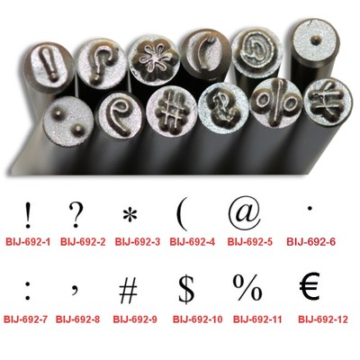 KENT 3.0mm Metal Punch Stamps Punctuation Marks Sold Individually