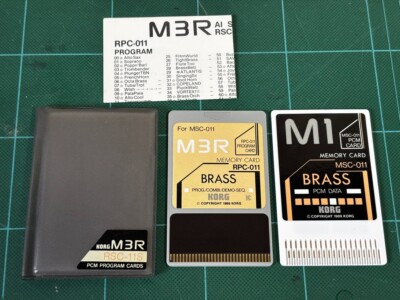 KORG M3R PCM PROGRAMMKARTEN MESSING RSC-11S MSC-011/RPC-011 mit Hülle