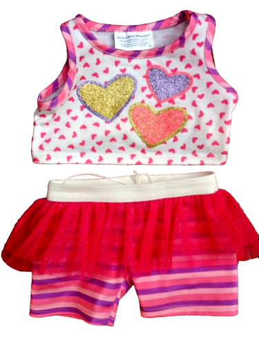 Build A Bear Clothing Top and Shorts with Tulle Skirt 2 Pieces BABW - Picture 1 of 5