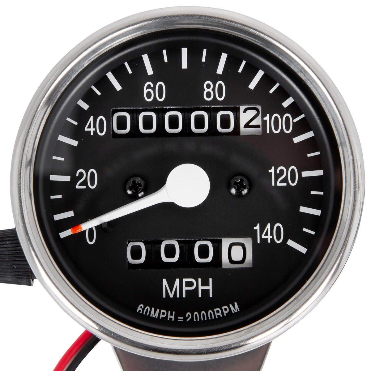 Mini 2:1 Mechanical Speedometer w Trip Meter Harley FL FX FXR