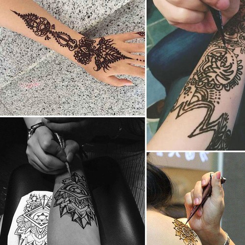 4 Pcs Kaveri Mehendi Henna Tattoo Dark Brown Mehendi Mix Get Fast Cones H6e0 Ebay