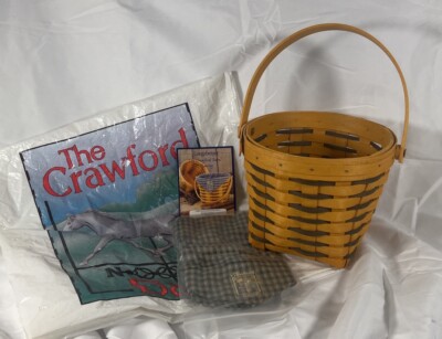 Longaberger Basket September 1998 The Crawford Barn Raising Basket And Liner NEW
