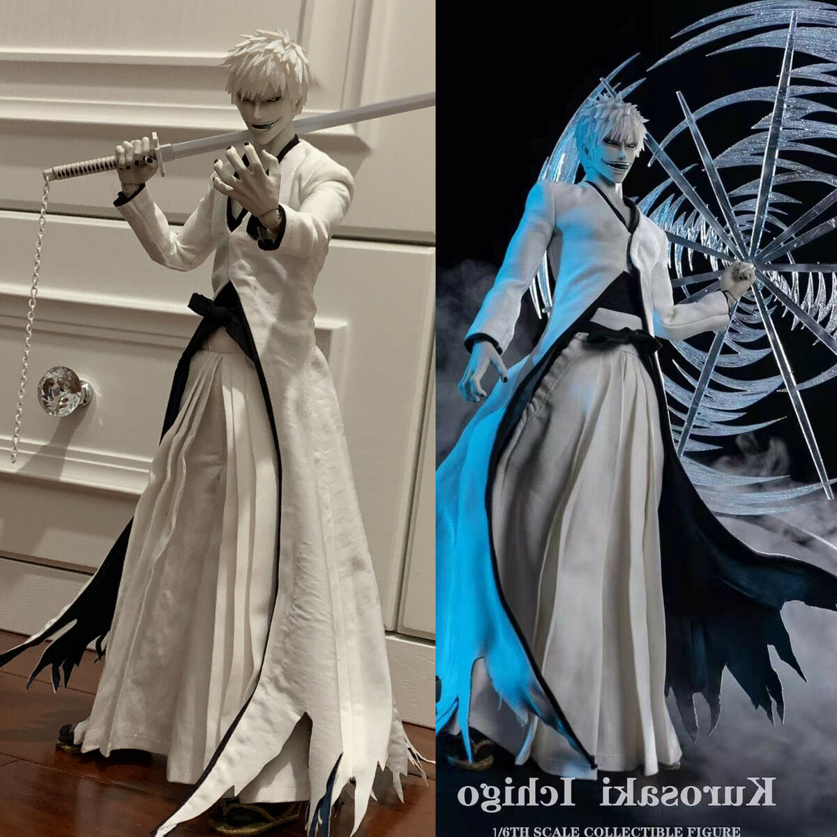  ANIME HEROES - Bleach - White Ichigo Action Figure : Everything  Else