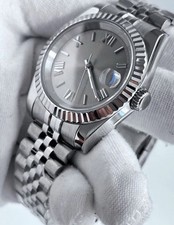 Luxury Automatic Watch Silver Roman Dial Jubilee  Authentic NH35 ByhisGraceCo