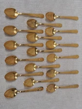 WM Rogers Vintage Gold Plated Presidential Commemorative Spoon Set Of 17 Spoons