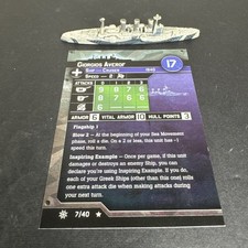 Axis Allies War at Sea CONDITION ZEBRA Giorgios Averof 7/40 with card