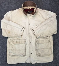 Vintage Woolrich Jacket Mens 2XL White Removable Wool Liner Barn Chore Coat