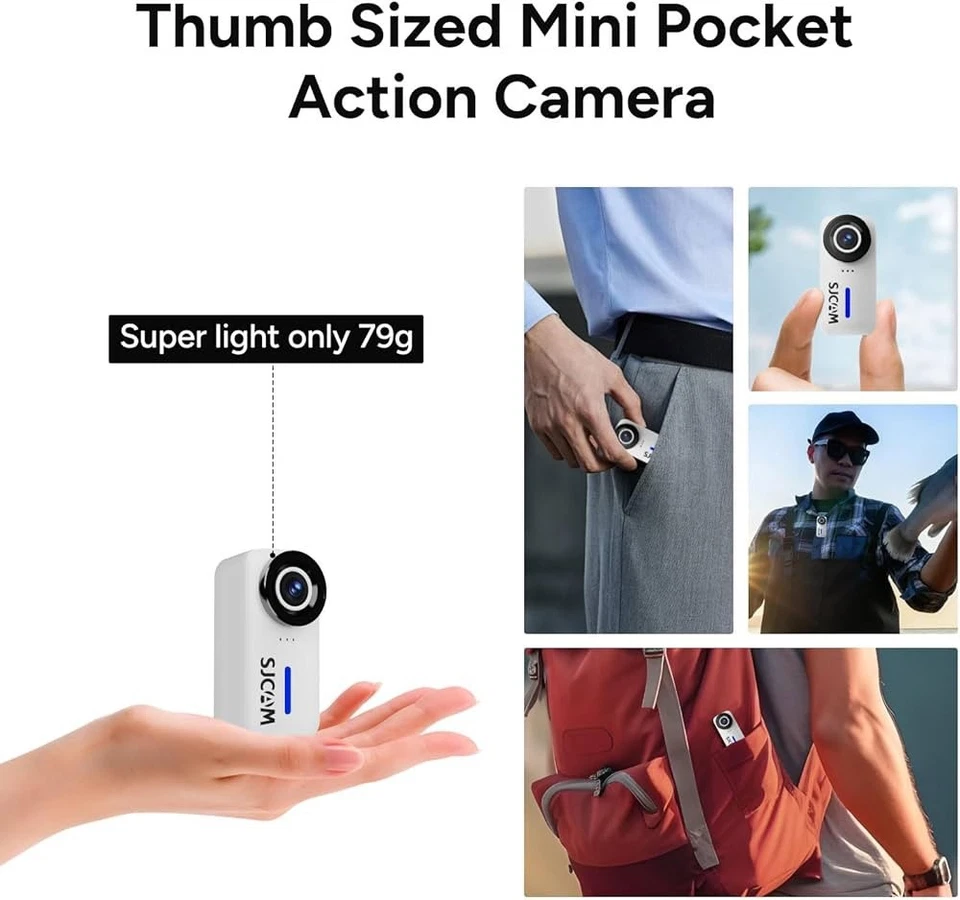 SJCAM C110+ 4K Action Camera Live Streaming, Waterproof, White - Image 3 of 3