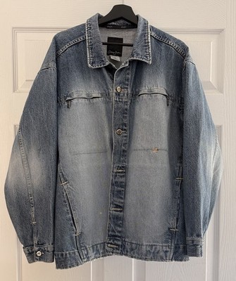 Sean John Denim Jacket Men's XL Blue Jean Trucker Hip Hop Streetwear 90s Y2K