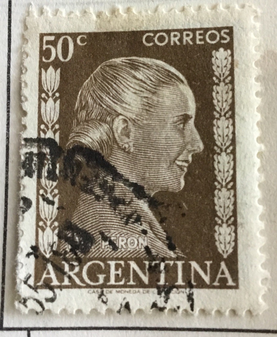 1952 Eva Person 50c Argentina Stamp