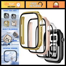 4 Pack Apple Watch Case  Scratch-Resistant Screen Protector, 42mm, Hard PC Glas