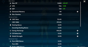 Genshin Impact AR 60 America - Columbina C2 - Skirk C4 - Furina C1 - Hu Tao C1