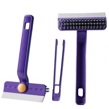 Multi-Purpose Cleaning Brush Stiff-Bristle Kitchen Cleaning Brush with Squeeg...