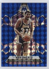 2023-24 Panini Mosaic NBA Greats Blue Prizm 180/199 Magic Johnson #295 HOF 16wc