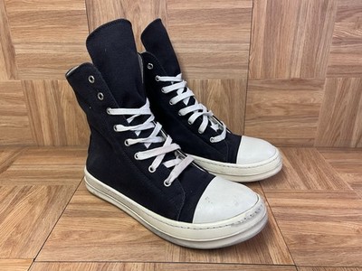 Sz 43 - RICK OWENS - DRKSHDW Ramones High Top Sneakers Black