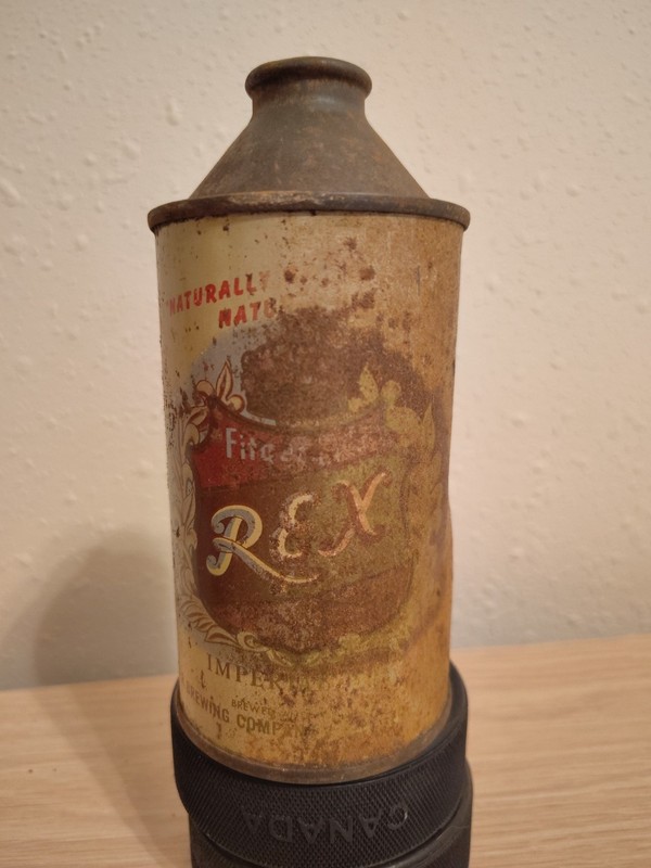 Fitgers Rex cone top beer can Fitgers  Brewing Co Duluth Mn 