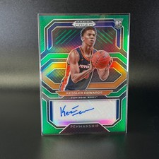 2021-22 Prizm Draft Picks Kessler Edwards Auto Green Penmanship CPKED