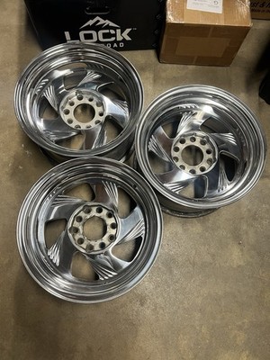 3) 15x8 Weld VR Tomahawk Directional Rims 5x4.75 & 5x5 Bolt